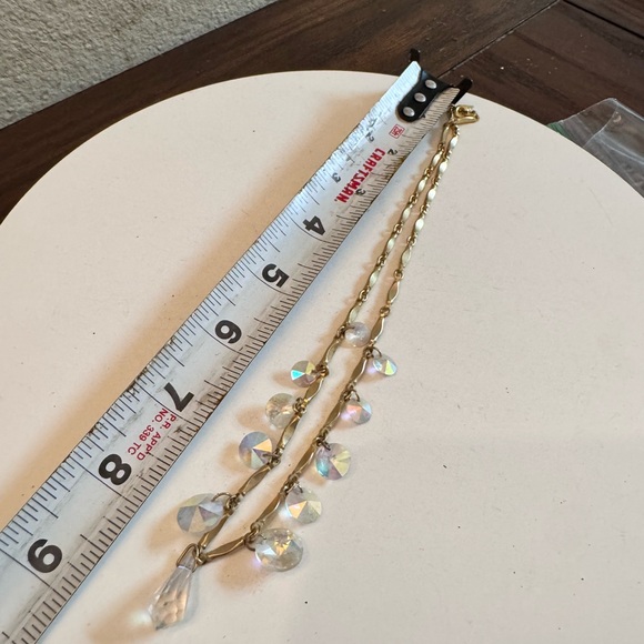 Vintage c.1950s “Sarah Coventry” Aurora Borealis Prism Bar Link Necklace - Picture 5 of 6